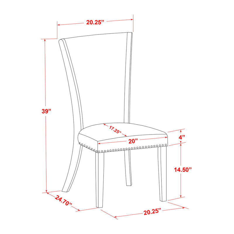 Ensemble de salle à manger 6 pièces comprenant une table rectangulaire à pieds en V et 4 chaises Parson en lin brun avec banc.