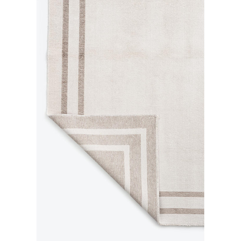 Traditional Solid With Frame Trim Border, Rectangle 6'7" x 8'3"