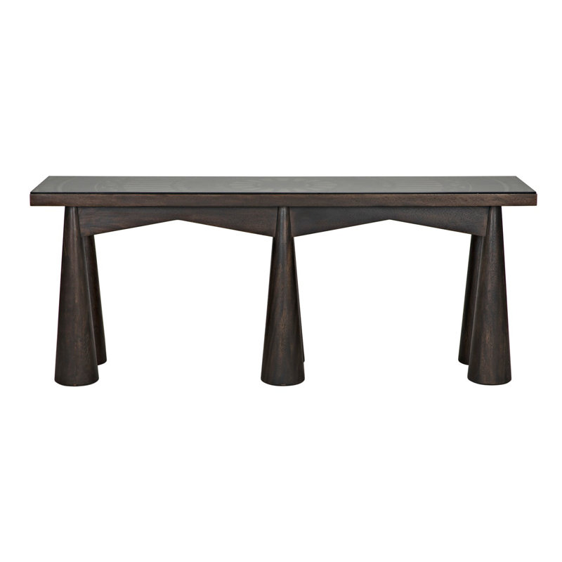 Tutankhamun 81'' W Glass Console Table