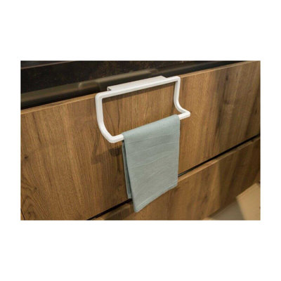 Porte-serviettes de cuisine, porte-serviettes de cuisine décoratif pour armoire, paquet de 12 (blanc)