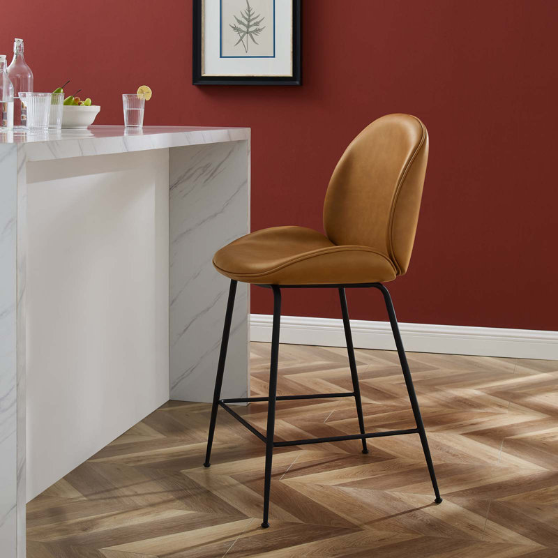 Tabouret de comptoir Scoop, Brun clair, Tabouret de comptoir (siège d’une hauteur de 25