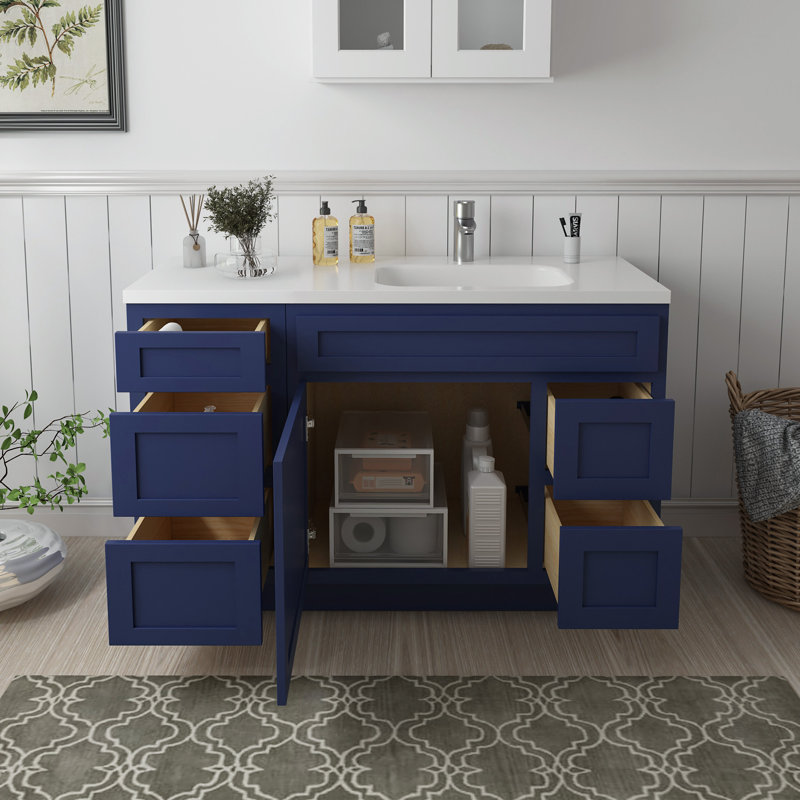 Base de meuble-lavabo simple 51 po seulement, Bleu