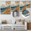Serene Sands III - Abstract Collages, reproduction d'art en métal-264423098