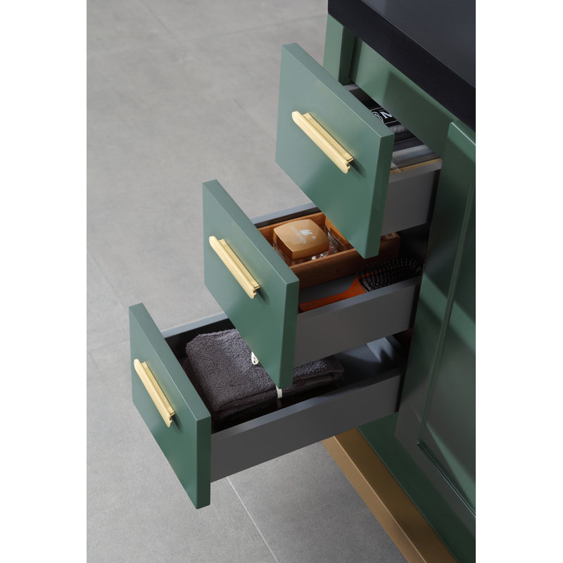 Winchester 48” W Single Vanity, Forest Green, Black