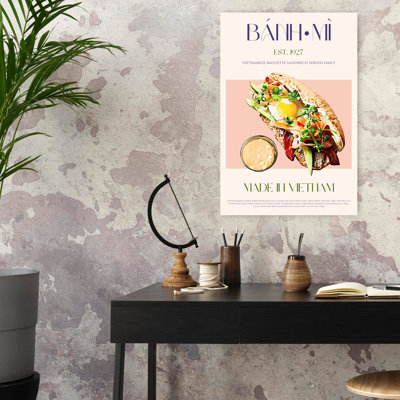 Délicieuse vietnamienne Banh Mi, art mural traditionnel