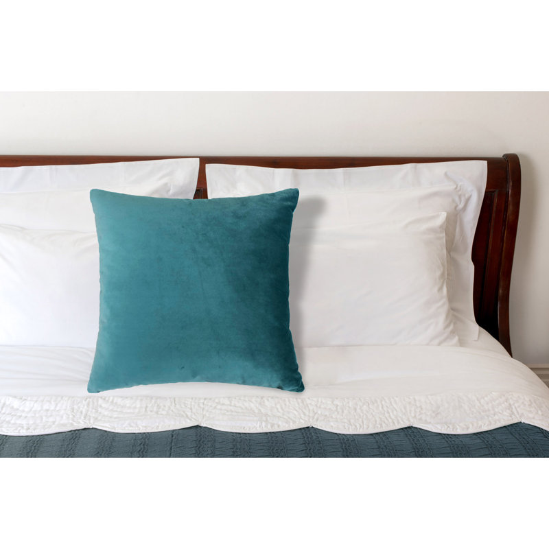 Oreiller de soutien carré en polyester, Bleu sarcelle