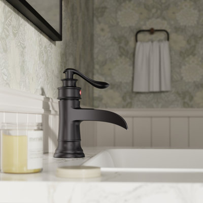 Single-Hole Single-handle Bathroom Faucet with Drain Assembly