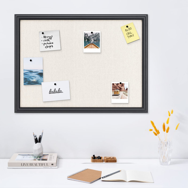Linen Fabric Corkboard / Bulletin Board