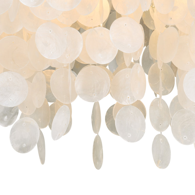 Icarus Shell Flush Mount, 16.5" H x 24" W x 24" D