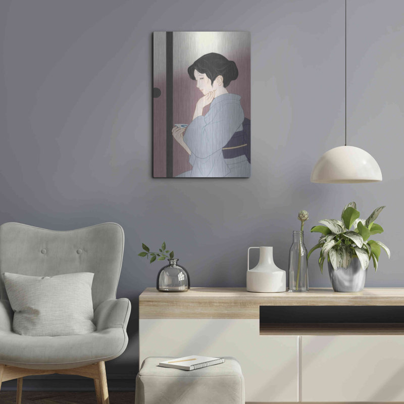  «Horoyoi» par Sai Tamiya, art mural en métal, 16 po x 24 po