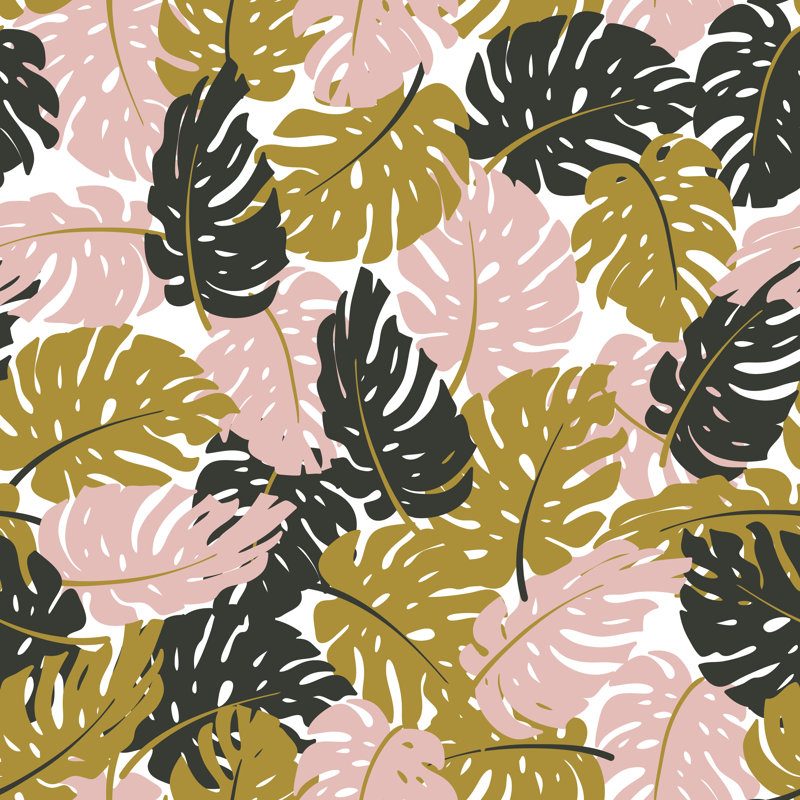 Adalid Exotic Leaves - Wrapped Canvas Print, 76cm H x 76cm W x 3.8cm D
