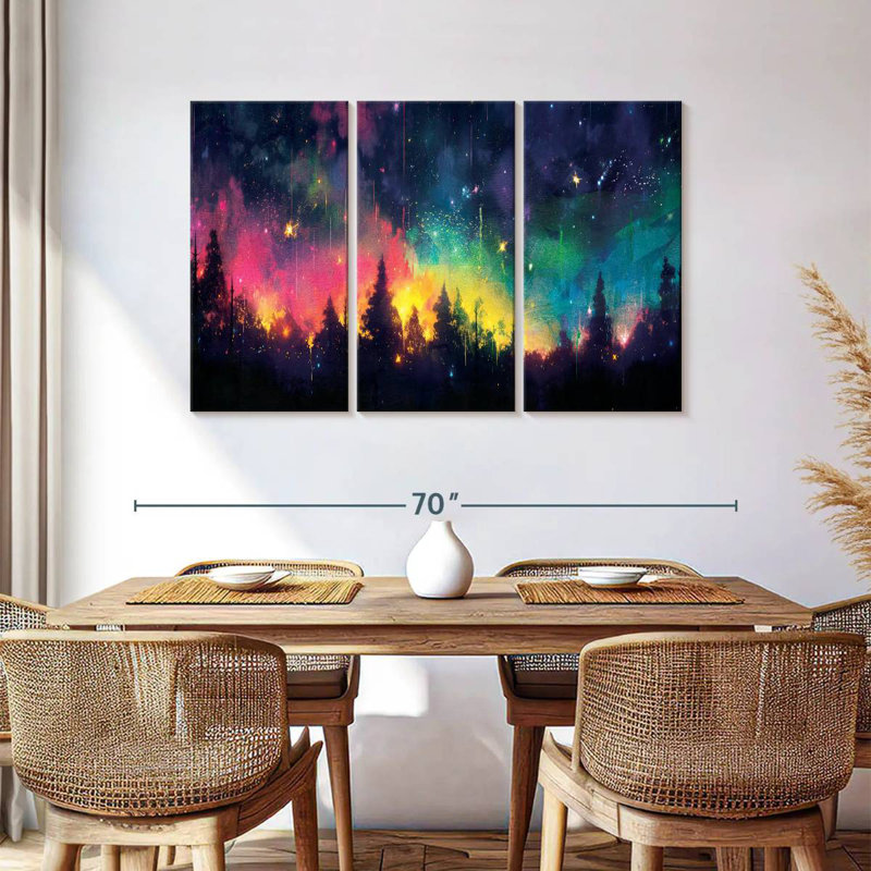Kelan Rainbow Night Sky, 36" H x 57" W