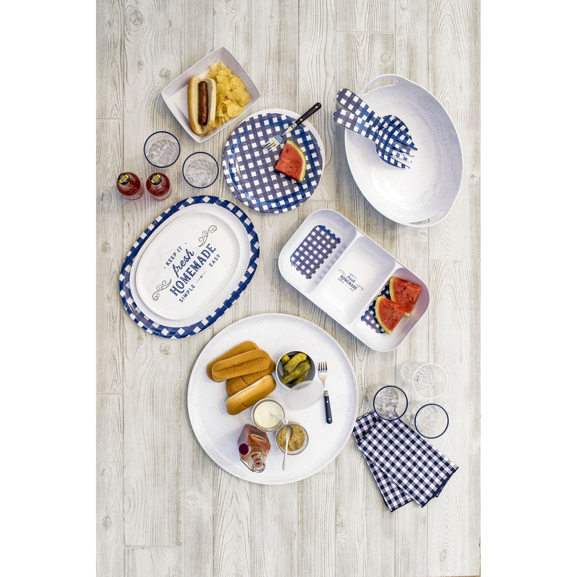 Caila Oval Melamine Divided Serving Dish