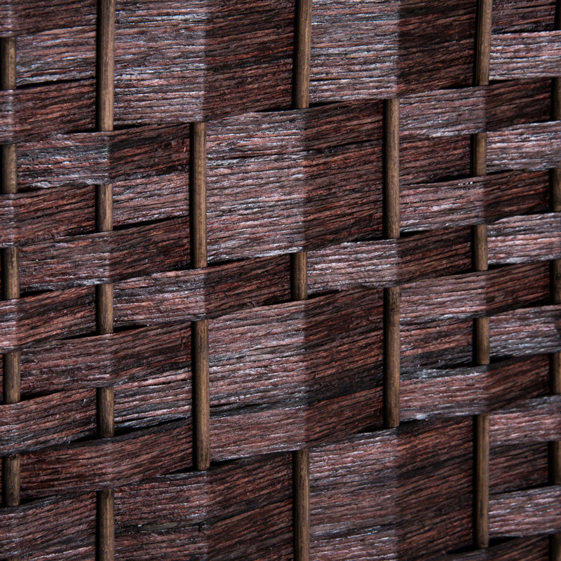 Paravent 3 panneaux Brown Weave - hauteur 6 pi. Paravent artistique au design élégant. Idéal pour les petits espaces. Panneaux hauts portatifs pliables, brun. Facile à plier