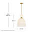 Luminaire suspendu opale Tallulah -111598910