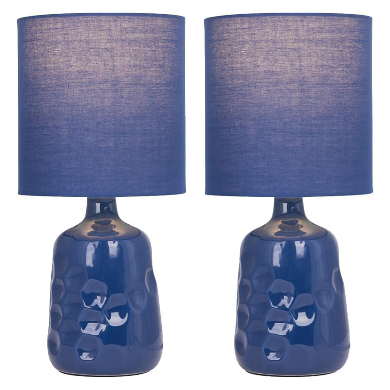 Eldan Ceramic Table Lamp, Navy