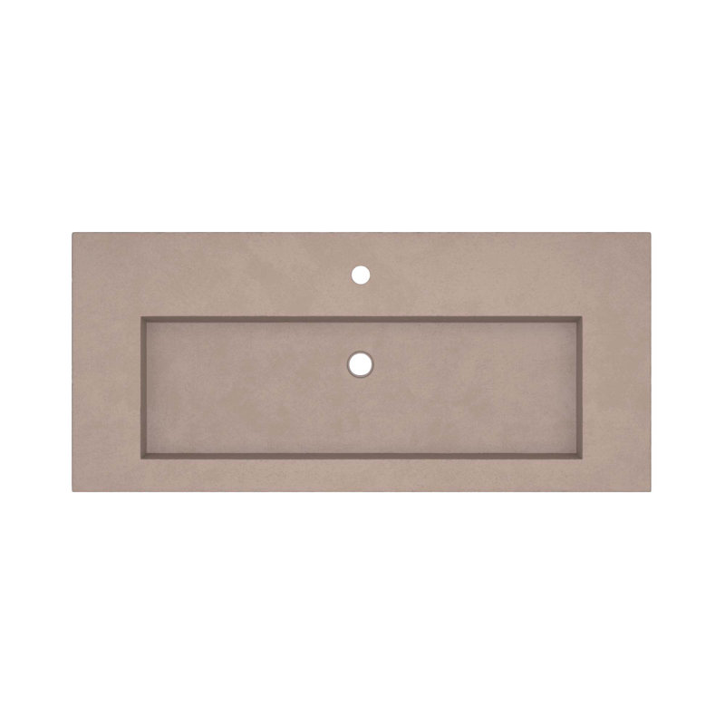 48" Capistrano Vanity Top With Integral Sink, Earth, Single