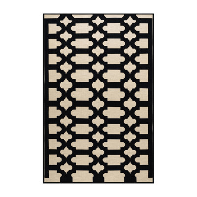 Machine Washable Trellis Gray Area Rug
