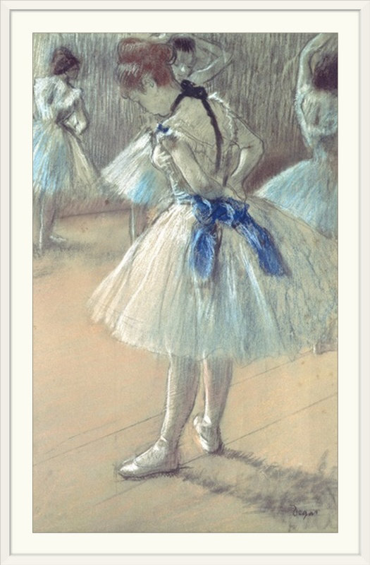 «Dancer» par Edgar Degas, reproduction d'art, H 32 po x l 23 po x P 1 po, Cadre blanc