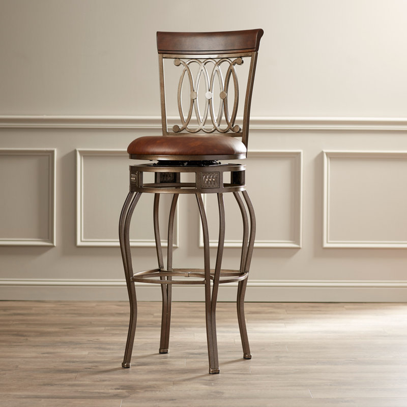 Westward Swivel Upholstered Counter Stool, Bar Stool (32.5" Seat Height)