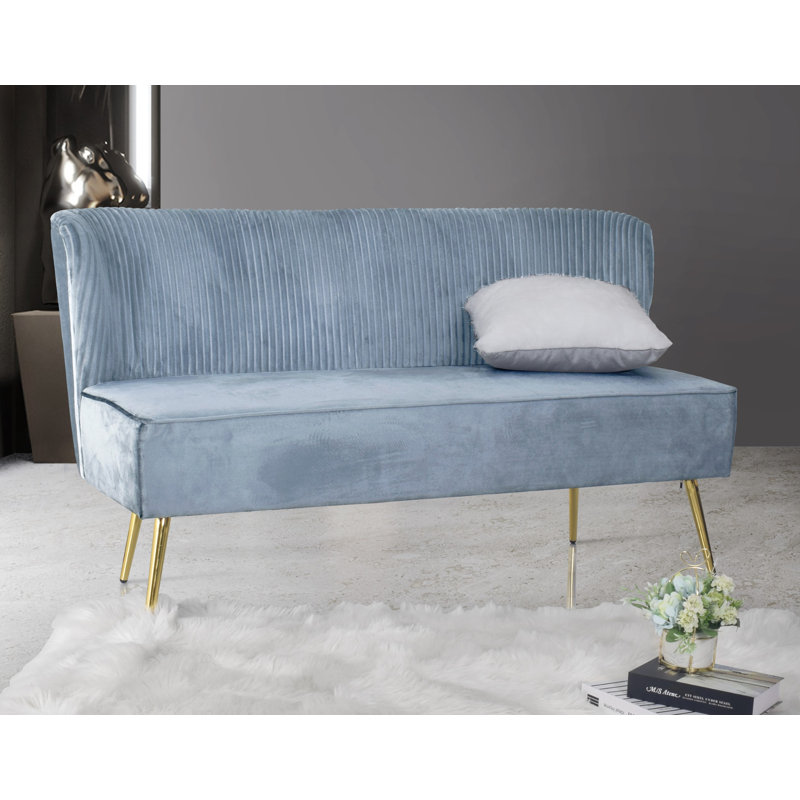 Maleka Loveseat, Silver Gray, 32.3" H x 46.7" W x 27.2" D