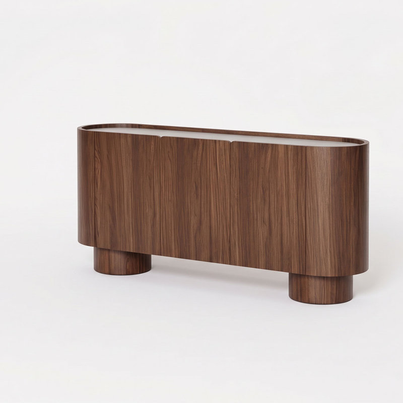 Buffet 3 portes 62,99 "Circo , MONTANA OAK/WHITE MARBLE