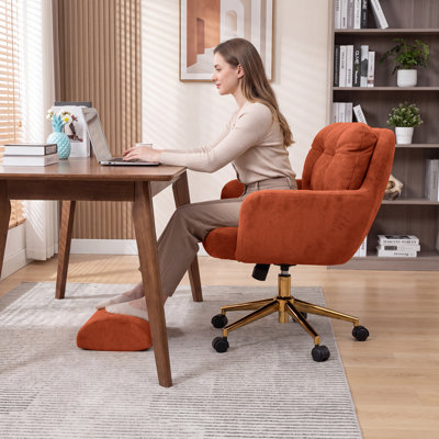Fauteuil de bureau rembourré avec repose-pieds