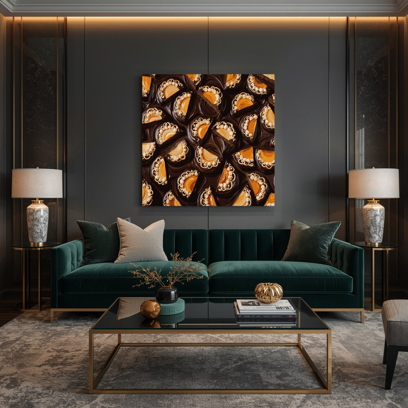 Art mural sur toile Desserts Sachertorte, H 12 po x l 12 po