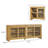 Bateson Modern Window Pane TV Stand/Sideboard with Sliding Doors, 74 Inch-509984593