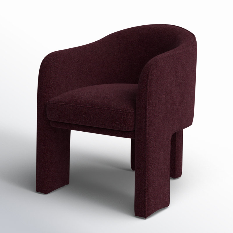 Clara Upholstered Arm Chair, Plum Performance
