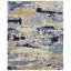 Emely Hand Knotted Wool Abstract Area Rug in Blue-1228359581