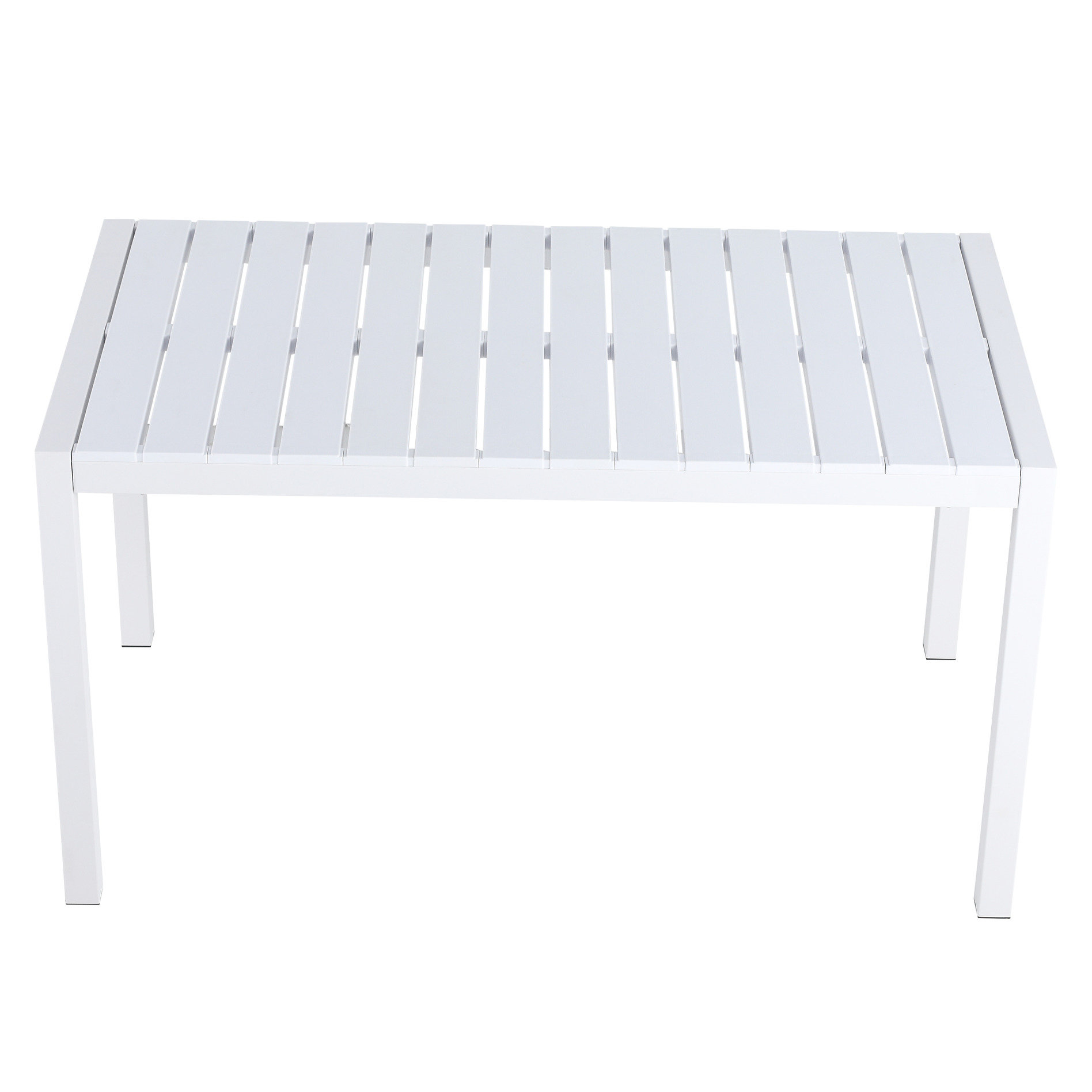 Ebern Designs 55 Inch White Modern Dining Table For Bbqs And Indoor ...