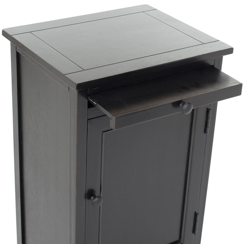 Nikolas 1 - Drawer Chest of Drawers, Distressed Black