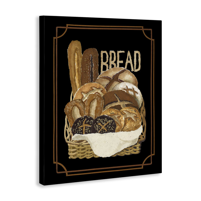 Art traditionnel sur toile panier de pain traditionnel par Nancy Overton, H 20 po x l 16 po