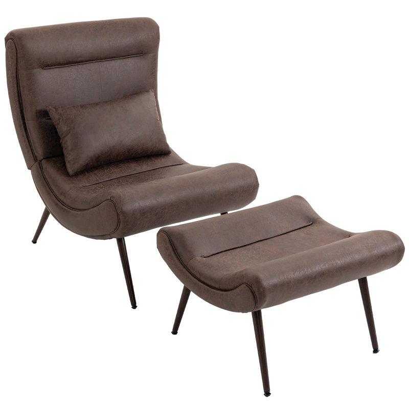Faux Leather Accent Chair