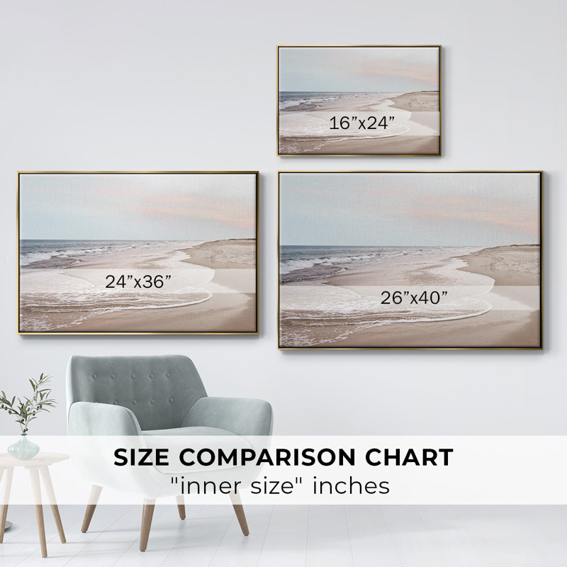 Corolla Soft Shore, reproduction d'art sur toile, H 25 po x l 37 po x P 2 po, Or
