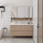 Mahkel 48" W x 18" D x 22" H Single Bathroom Vaity with Ceramic Top Wall Mounted Vanity with Sink