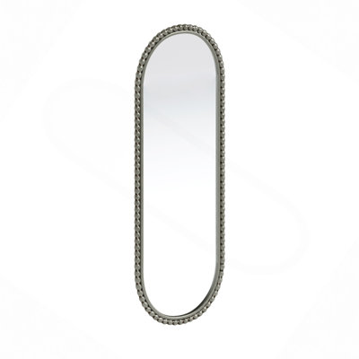 Iron Art Oval Retro Mirror, Antique Effect,Wall Hanging,Suitable For Living Room,Bedroom, Entrance