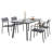 Patio Dining Set for 4 Outdoor Table and Stackable Chairs 5 Pieces Lightweight Outdoor Furniture Set-920969885
