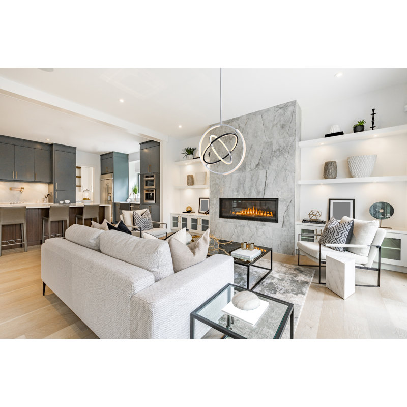 Trilogy 1 - Light LED Single Pendant, Nickel poli, H 24 po x l 24 po x P 24 po