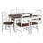 Fleurance Rubberwood Solid Wood Dining Set with Ladder Back Chairs