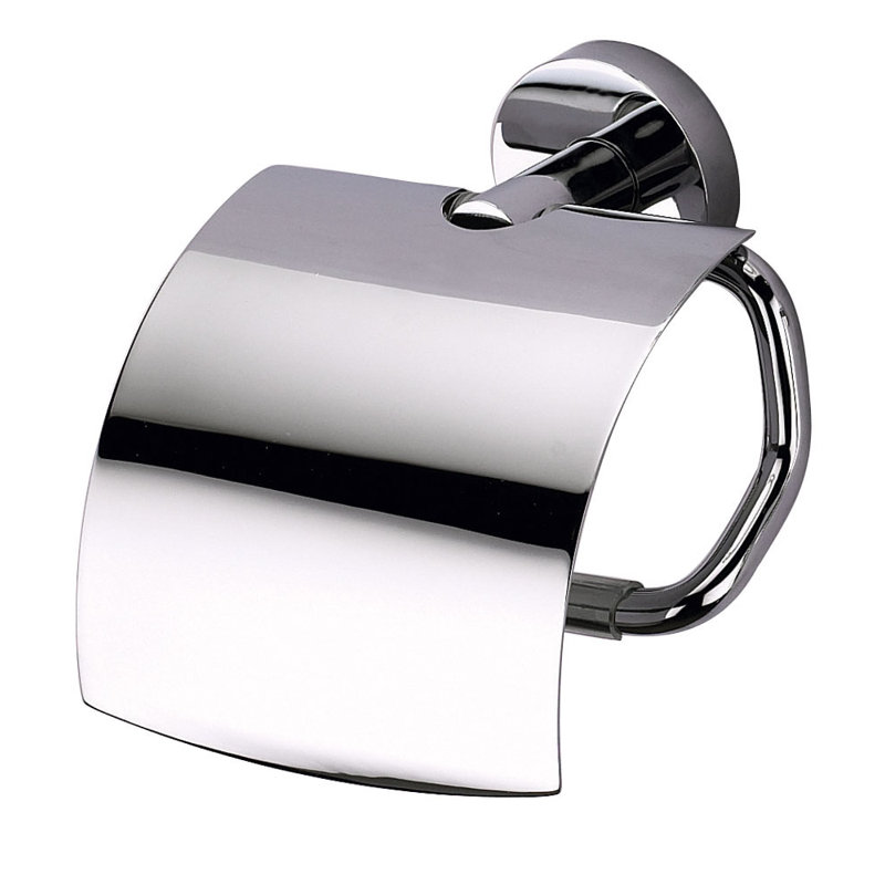 Porte-papier hygiénique avec couvercle - Support à papier hygiénique en acier inoxydable 304 de qualité supérieure - Organisateur de salle de bain et de cuisine (fixé au mur)