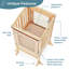 Tabouret de tour pour enfant pliable avec pieds anti-basculement et filets de sécurité Guidecraft-2084053246