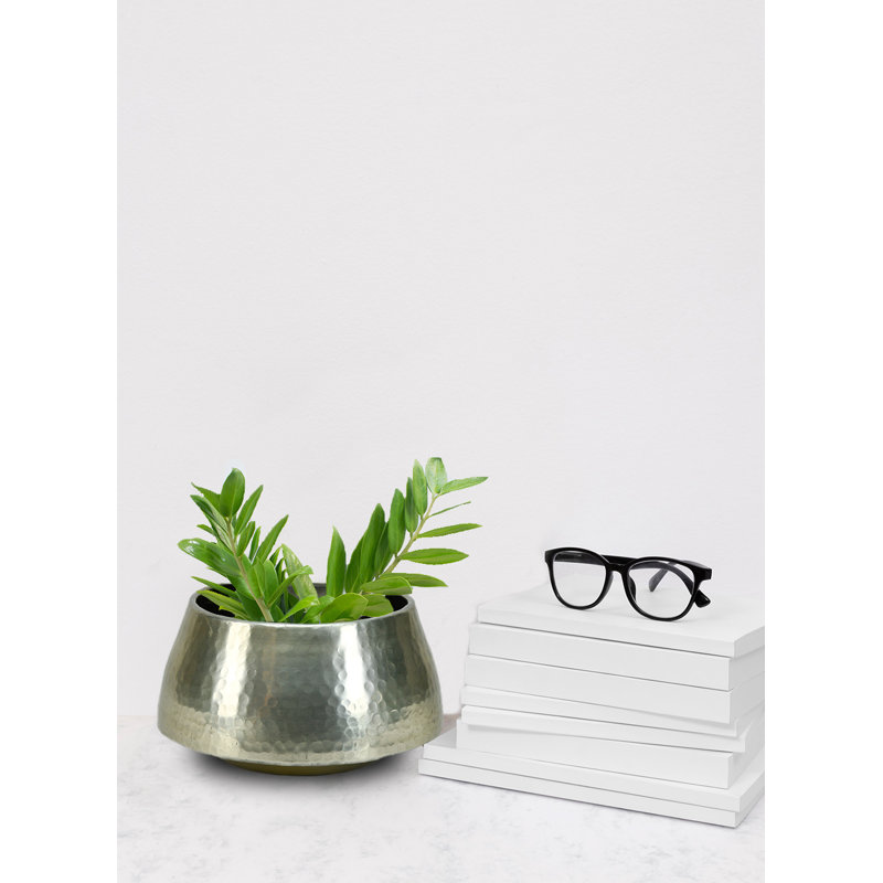 Mandeville Metal Pot Planter, 5" x 9" x 9"