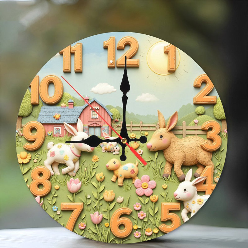 Horloge d'animaux de ferme