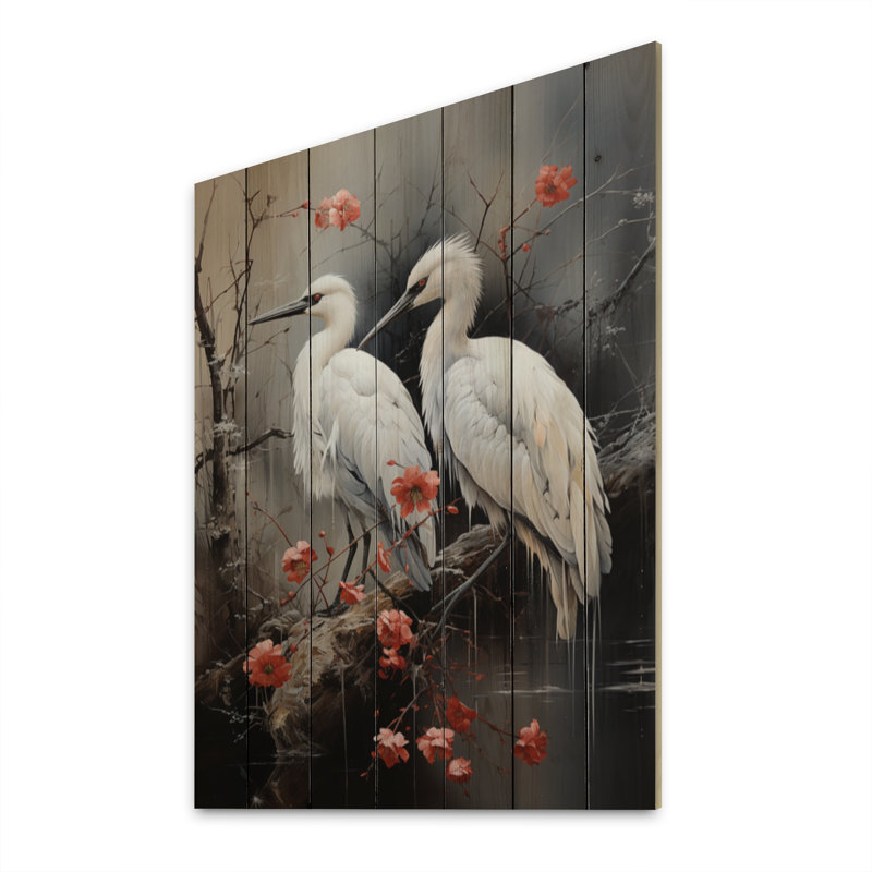 «Japon», Harmony Of Crane II, impression sur bois, H 20 po x l 10 po x P 0,78 po