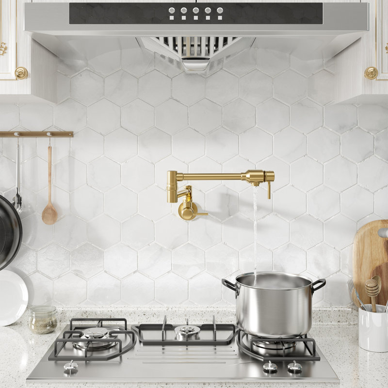 Robinet de cuisine Cedar Casainc, Or brossé