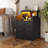 Nightstand With Charging Station And Led Lights,night Stand With Hutch,bedside Table With Drawers,modern End Side Table For Bedroom-327033702