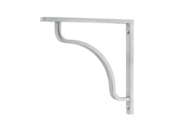 Abingdon Shelf Bracket, Satin Chrome, 15cm H x 5.9cm W x 1.5cm D
