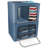 Sorbus Large Storage Box 2-Compartment Foldable with Window & Handles 2 Pack in Blue